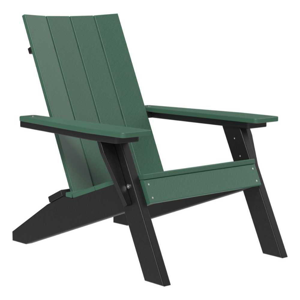 Green and Black LuxCraft Urban Adirondack Chair