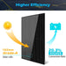 Higher efficiency is highlighted with Grade-A cells and a 20.3% conversion rate on Sun Gold Power 370W Mono Black PERC Solar Panel