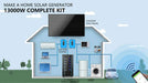 Home solar setup with panels and battery storage features Sun Gold Power 13000W 48VDC 120V/240V LiFePO4 25.6KWH Lithium Battery 9900W Solar Panel Off-Grid Solar Kit