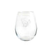Houston Texans Crate & Barrel NFL Aspen 11.75oz Stemless Wine Glass, Set of 4 featuring an etched bull-head logo with a star on clear glass