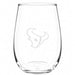 Houston Texans Crate & Barrel NFL Aspen 17oz Stemless Wine Glass, Set of 4 features a clear stemless glass etched with the Texans bull-head logo and star