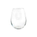 Indianapolis Colts Crate & Barrel NFL Aspen 11.75oz Stemless Wine Glass, Set of 4 featuring an etched horseshoe logo on clear glass
