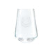 Indianapolis Colts Crate & Barrel NFL Tour 19oz Stemless Wine Glass, Set of 4 featuring the Colts horseshoe logo etched on clear glass