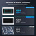Infographic compares busbar designs while featuring Sun Gold Power 590W Bifacial N-Type Monocrystalline Solar Panel with higher cell efficiency