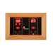 Interior LED control panel with red temperature and timer readouts set in a cedar frame inside Golden Designs Maxxus Seattle 2 Person Low EMF Far Infrared Sauna
