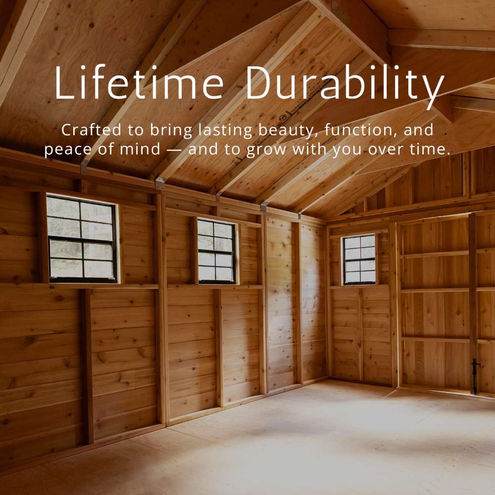Interior wooden structure highlights durability and craftsmanship associated with Outdoor Living Today Western Red Cedar 8x5 Grill Gazebo materials