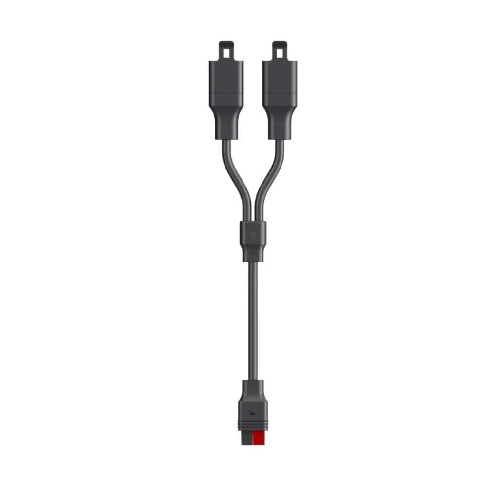 Jackery Anderson Y Series Connector with one input connector splitting into two output connectors for connecting compatible solar power accessories
