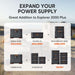 Jackery Battery Pack 2000 Plus is shown expanding the Jackery Explorer 2000 Plus from 2,042.8Wh to over 12kWh by adding multiple battery packs