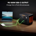Jackery Explorer 1000 V2 Portable Power Station charging a laptop and smartphone at the same time with its 100W USB C and multiple output ports