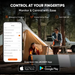 Jackery Explorer 1000 V2 Portable Power Station controlled through the Jackery app showing remote monitoring emergency charging energy saving mode and auto time off features