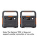 Jackery Explorer 1000 V2 Portable Power Station shown beside a second unit with a note that it does not support parallel connection
