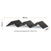 Jackery Explorer 2000 Plus Portable Power Station foldable 500W solar panel shown with unfolded dimensions for easy size reference and outdoor setup