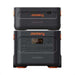 Jackery Explorer 2000 Plus Portable Power Station is stacked with an expansion battery to demonstrate increased energy storage capacity