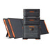 Jackery Explorer 2000 Plus Portable Power Station with two expansion batteries and two foldable solar panels for maximum backup power and long-lasting off-grid energy