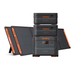 Jackery Explorer 2000 Plus Portable Power Station with two expansion batteries and two foldable solar panels for maximum backup power and long-lasting off-grid energy