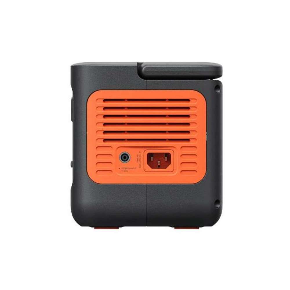 Jackery Explorer 300 v2 Portable Power Station rear view showing the AC input port and cooling vent panel
