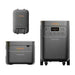 Jackery Explorer 5000 Plus Portable Power Station + Battery Pack 5000 Plus + Smart Transfer Switch includes a portable power station, expansion battery, and smart transfer switch