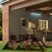 Jackery Explorer 5000 Plus Portable Power Station connected to solar panels and backup batteries in a home garage setup