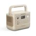 Jackery Explorer Dune White 1000 V2 Portable Power Station shown at an angled view with its sturdy handle, side vents, and portable design