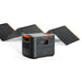 Jackery HomePower 2000 Plus v2 Power Station + 500X Solar Panel portable power station displayed with a fully unfolded foldable solar panel ready