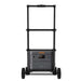 Jackery Power Station Trolley holding a Jackery portable power station with an extended handle and wheels for easy transport