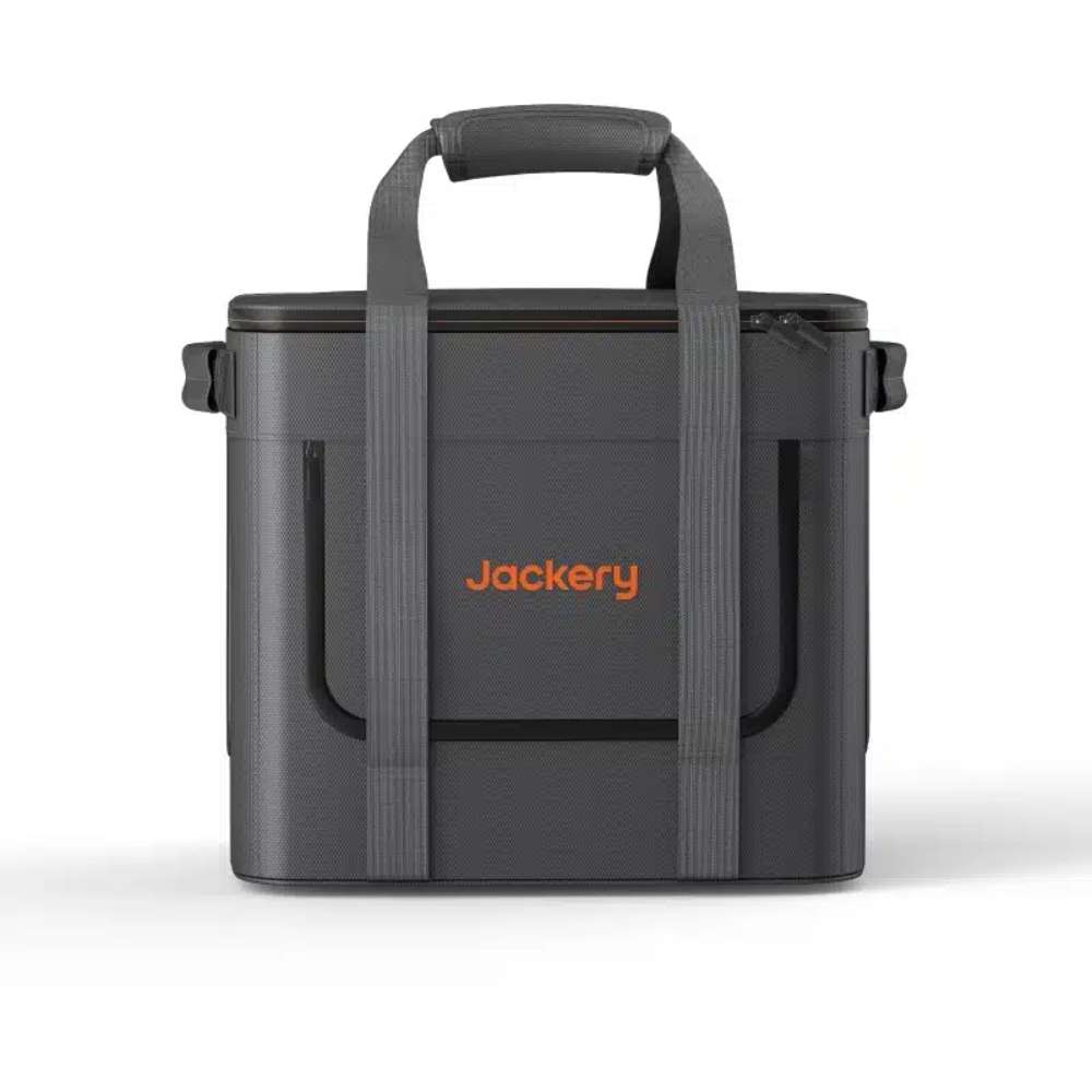 Jackery Solar Generator 2000 V2 + Guard Carrying Bag durable black carrying bag with reinforced handles and padded protection for transporting the portable power station