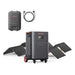 Jackery Solar Generator Explorer 5000 Plus + Smart Transfer Switch + 2 x SolarSaga 500X includes a portable power station, smart transfer switch with connection cable, and two foldable solar panels