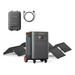 Jackery Solar Generator Explorer 5000 Plus + Smart Transfer Switch + 2 x SolarSaga 500X includes a portable power station, smart transfer switch with connection cable, and two foldable solar panels
