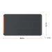 Jackery SolarSaga 100 Prime Solar Panel displayed with dimensions measuring 38.8 inches long, 21.7 inches wide, and 1.1 inches thick