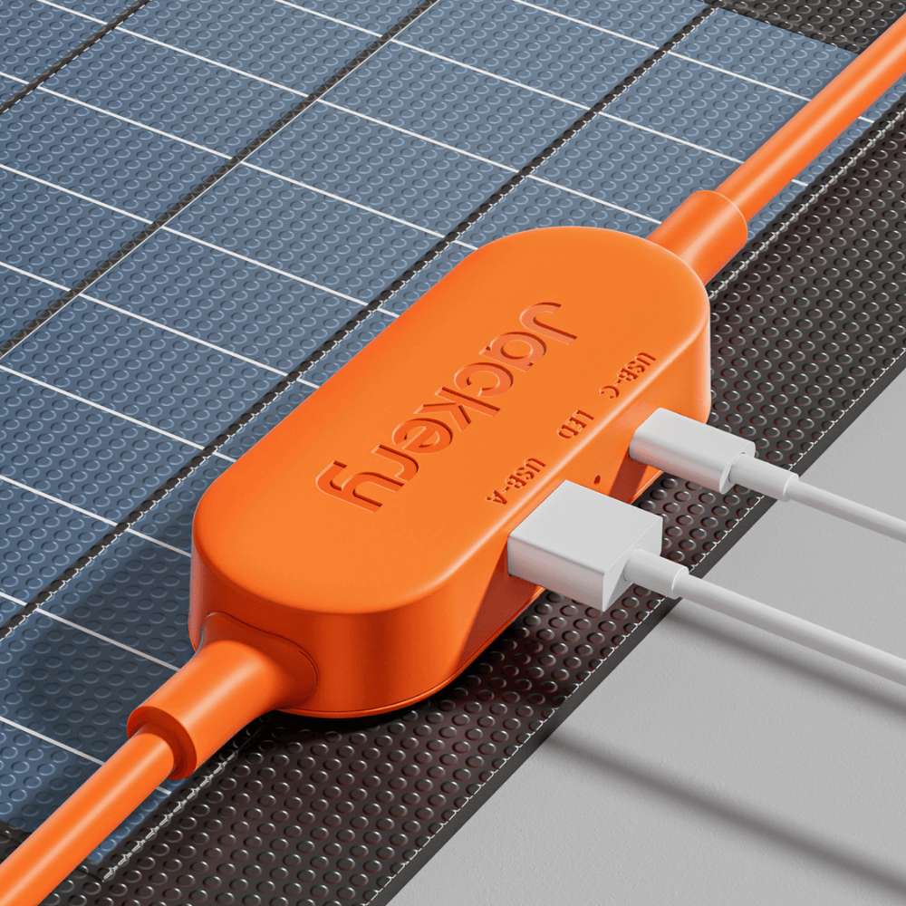 Jackery SolarSaga 40 Air Solar Panel includes dual USB-C and USB-A ports for directly charging phones and small devices