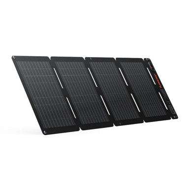 Jackery SolarSaga 40 Air Solar Panel is displayed on a white background, showing its compact four-panel design