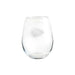 Kansas City Chiefs Crate & Barrel NFL Aspen 11.75oz Stemless Wine Glass, Set of 4 featuring an etched arrowhead logo with “KC” on clear glass