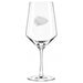 Kansas City Chiefs Crate & Barrel NFL Tour 18oz Red Wine Glass, Set of 4 featuring the Chiefs arrowhead “KC” logo etched on a clear stemmed wine glass