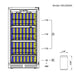 KingsBottle 389 Cans Capacity Upright Beverage Refrigerator With Low-E Glass Door storage diagram illustrates how up to 389 cans are neatly arranged