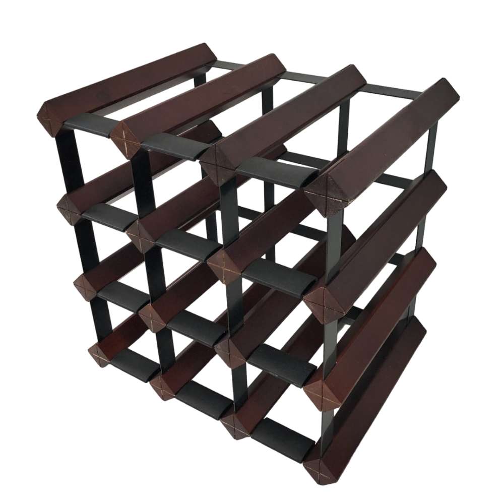 KingsBottle 12 Bottle Timber Wine Rack | 3x3 Configuration-Freedom Room