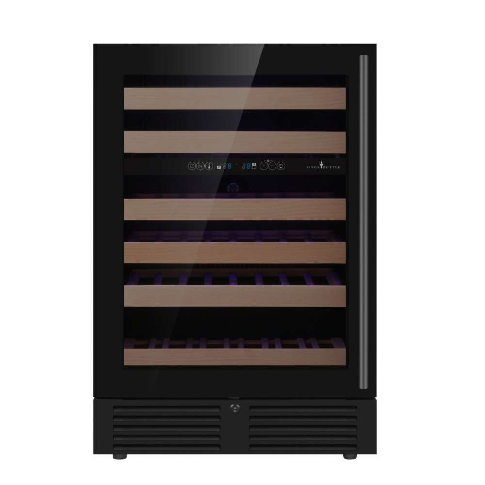 KingsBottle 24 Inch Under Counter LOW-E Glass Door Dual Zone Wine Cooler-Freedom Room