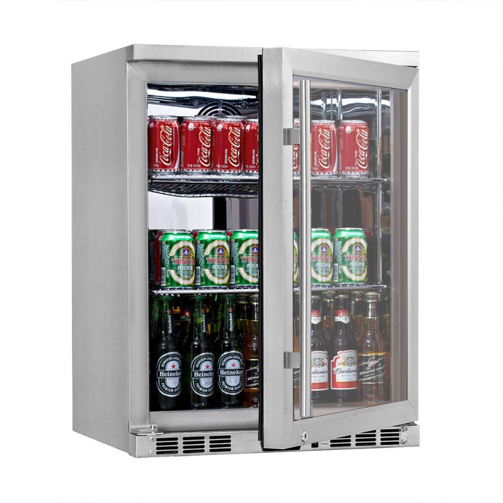 KingsBottle 24 Inch Undercounter Beverage Cooler with Heated Glass Door-Freedom Room