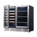 KingsBottle 36" Beer and Wine Cooler Combination with Low-E Glass Door-Freedom Room