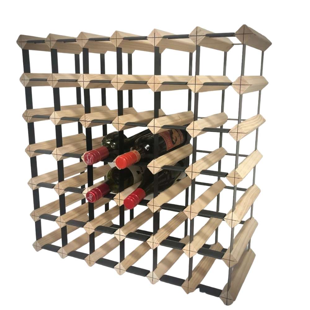 KingsBottle 42 Bottle Timber Wine Rack | 6x6 Configuration-Freedom Room