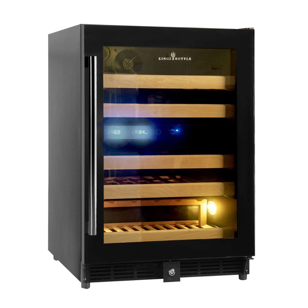 KingsBottle 44 Bottles 24 Inch Under Counter Dual Zone Wine Cooler Drinks-Freedom Room