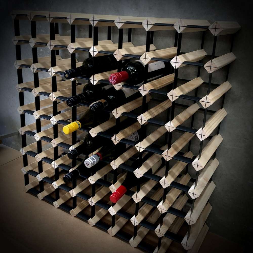 KingsBottle 72 Bottle Timber Wine Rack | 8x8 Configuration-Freedom Room