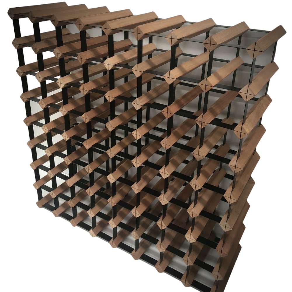 KingsBottle 72 Bottle Timber Wine Rack | 8x8 Configuration-Freedom Room