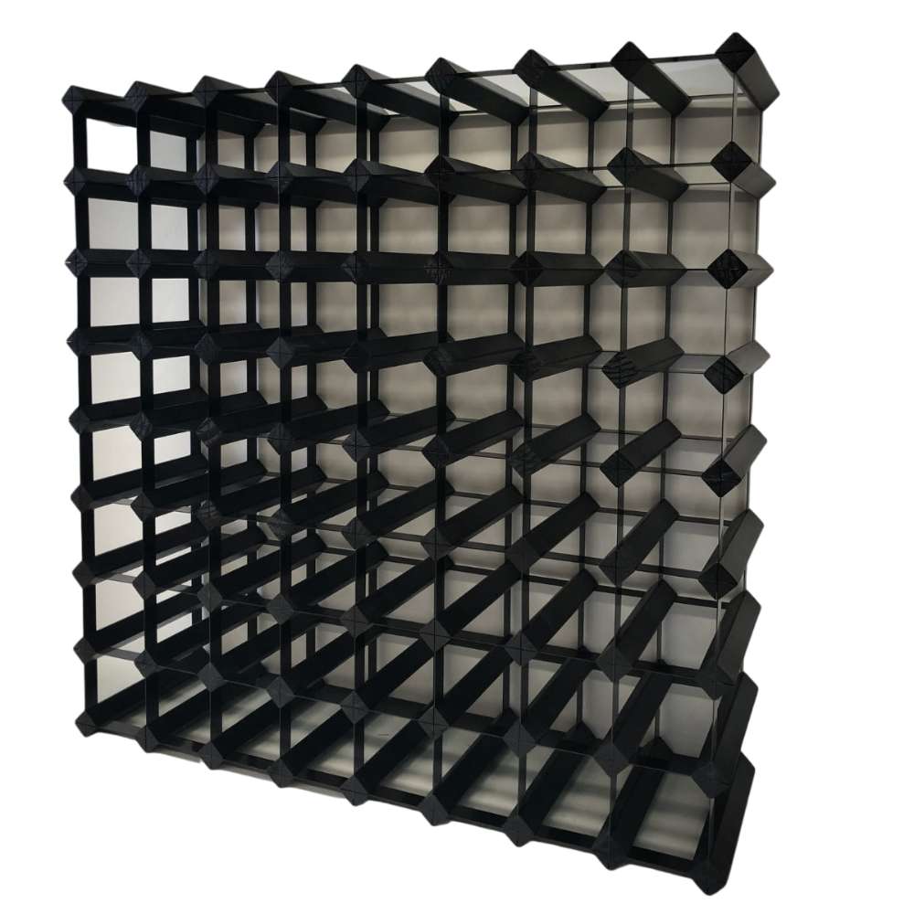 KingsBottle 72 Bottle Timber Wine Rack | 8x8 Configuration-Freedom Room