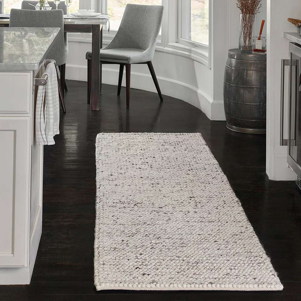 Kitchen walkway accented by Momeni Andes Indoor Rug - AND-8 Ivory