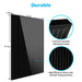 Labeled dimensions, a corrosion-resistant aluminum frame, and tempered glass construction are shown on Sun Gold Power 415W Mono Black PERC Solar Panel