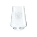Las Vegas Raiders Crate & Barrel NFL Tour 19oz Stemless Wine Glass, Set of 4 featuring the Raiders shield and helmet logo etched on clear glass