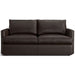 Leather Espresso (Libby) Crate & Barrel Lounge Sofa shown in dark espresso leather with plush seat cushions and a sleek modern profile