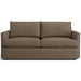 Leather Otter (Pessoa) Crate & Barrel Lounge Sofa shown in taupe-brown leather with generous cushions and a simple modern profile