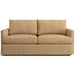 Leather Sandstone (Chester) Crate & Barrel Lounge Sofa shown in soft sandstone suede with plush cushions and a clean-lined design