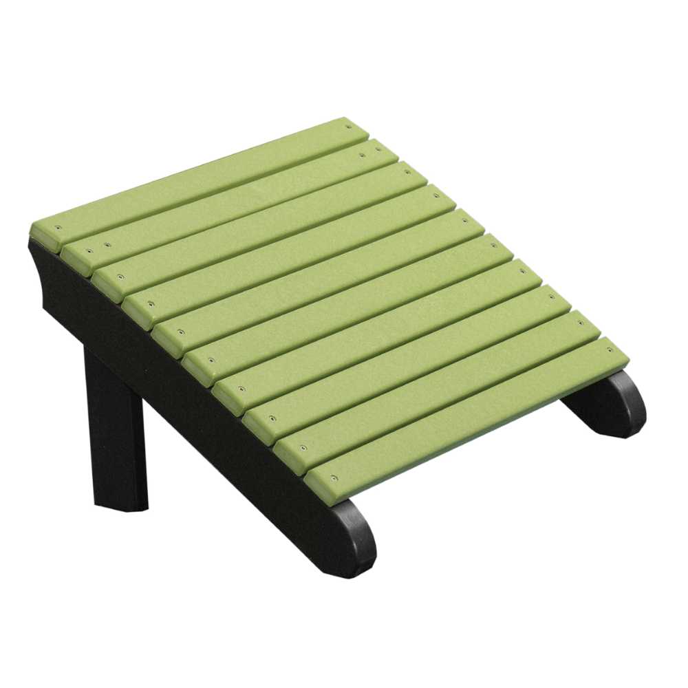 Lime Green and Black LuxCraft Deluxe Adirondack Footrest